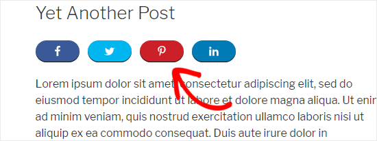 WordPress gönderisine Pinterest düğmesi eklendi