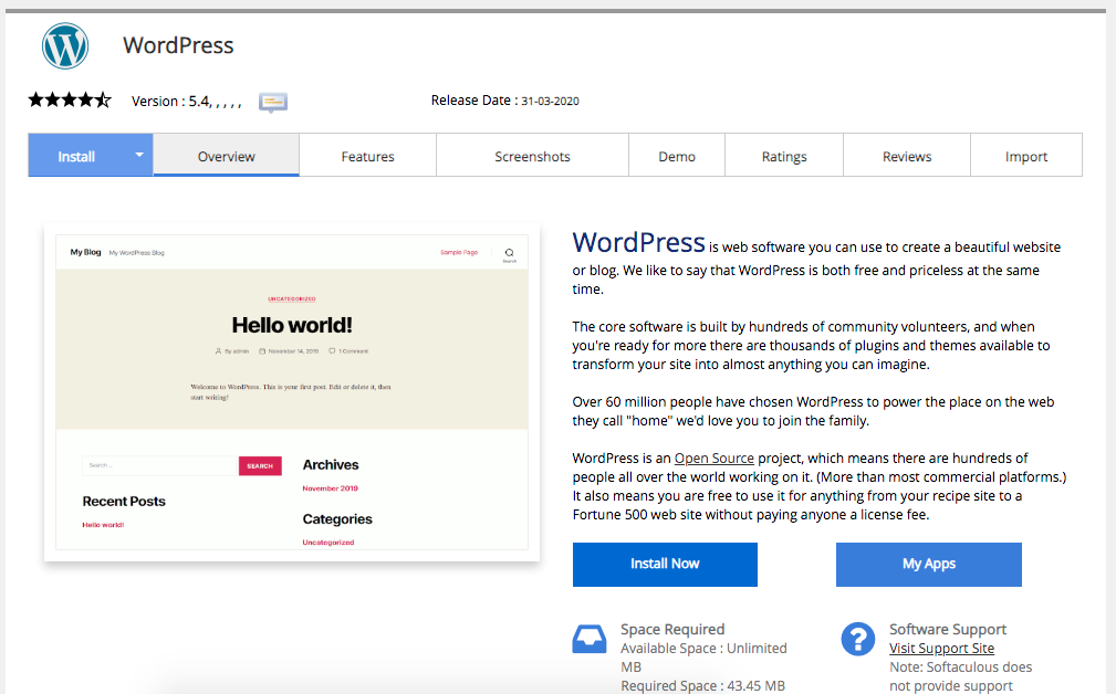 ampps existing wordpress
