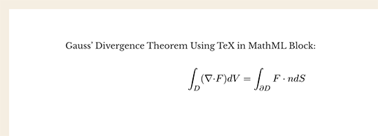 MathML Bloğunda LaTeX 