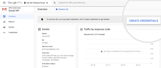 Google API'niz için kimlik bilgilerinizi oluşturma