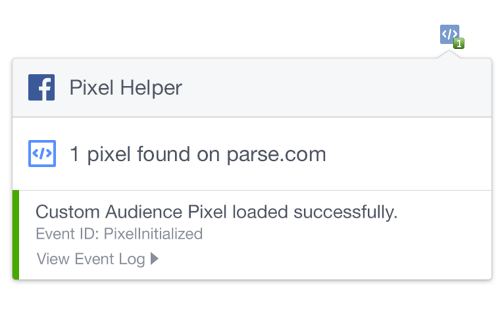 Facebook Pixel Helper.